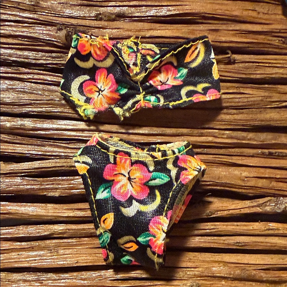 RARE COLORWAY! Vintage 1994 Tropical Splash Barbie #12446 Bikini Top & Bottoms